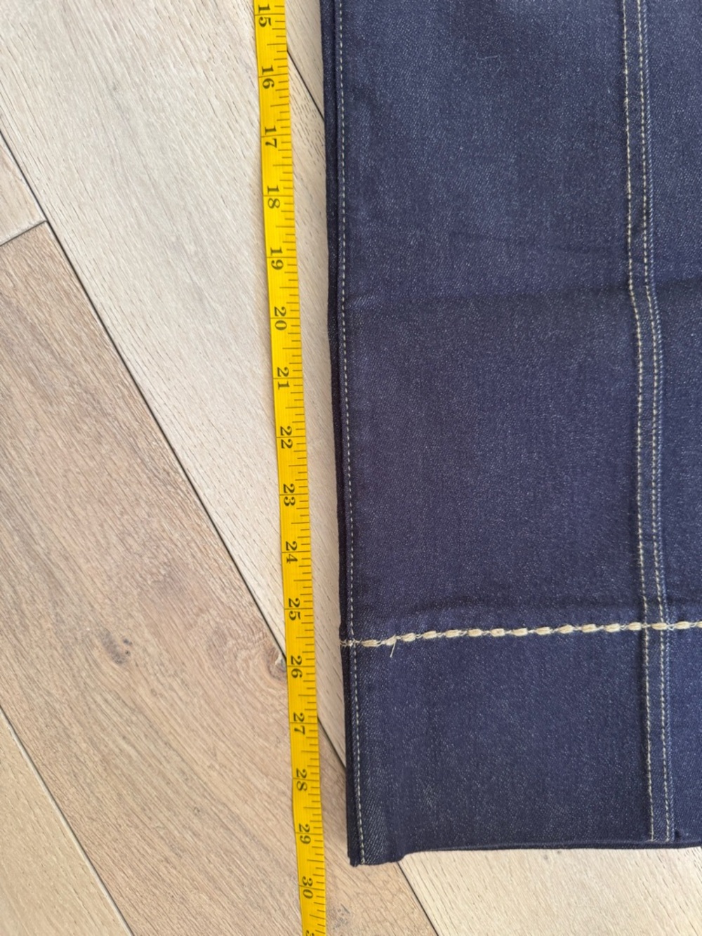 Commense Dark Indigo Wide-Leg Jeans with Contrast Stitching - Picture 10 of 11